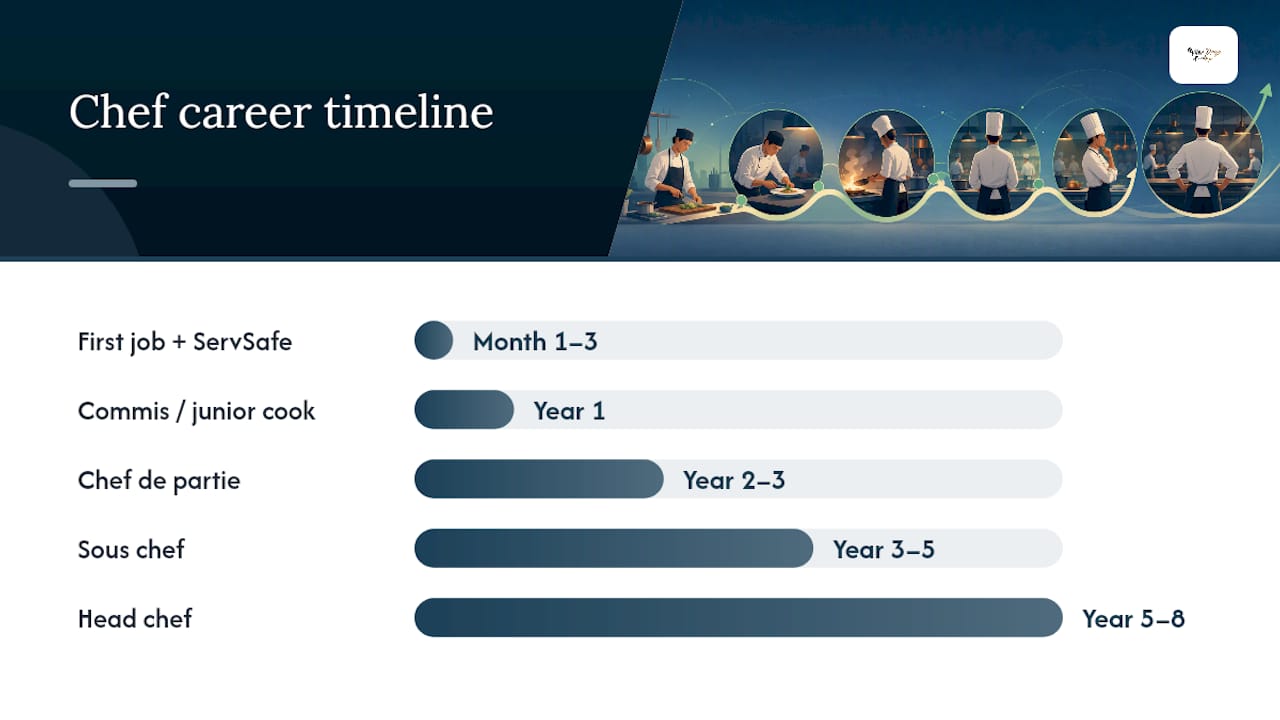 Timeline of chef career progression