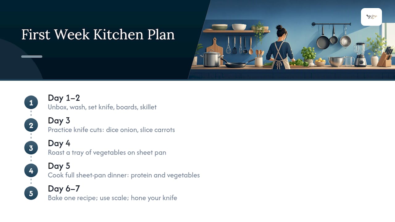 Your First Week With a New Kitchen Setup, overview diagram