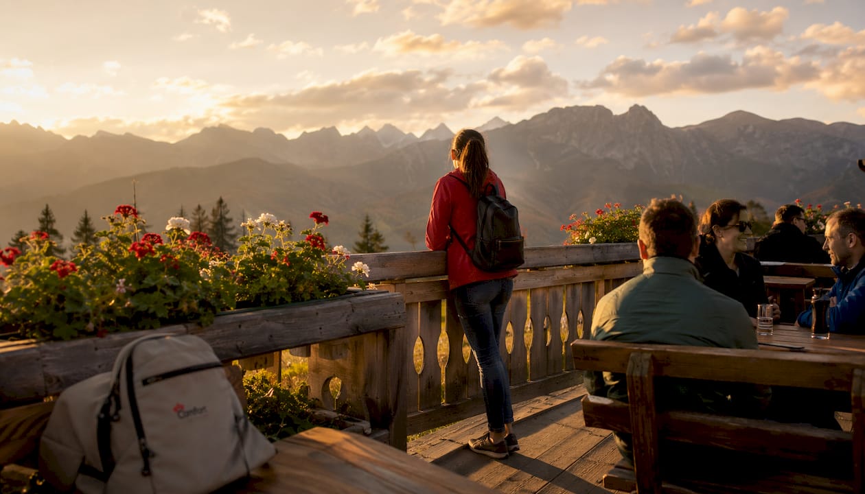 Panoramic view from Gubalowka summit observation terrace
