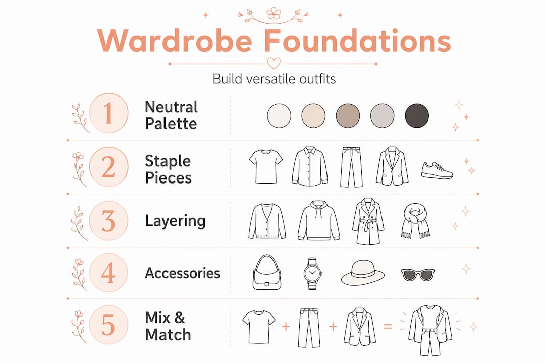Infographic: steps to build outfit basics
