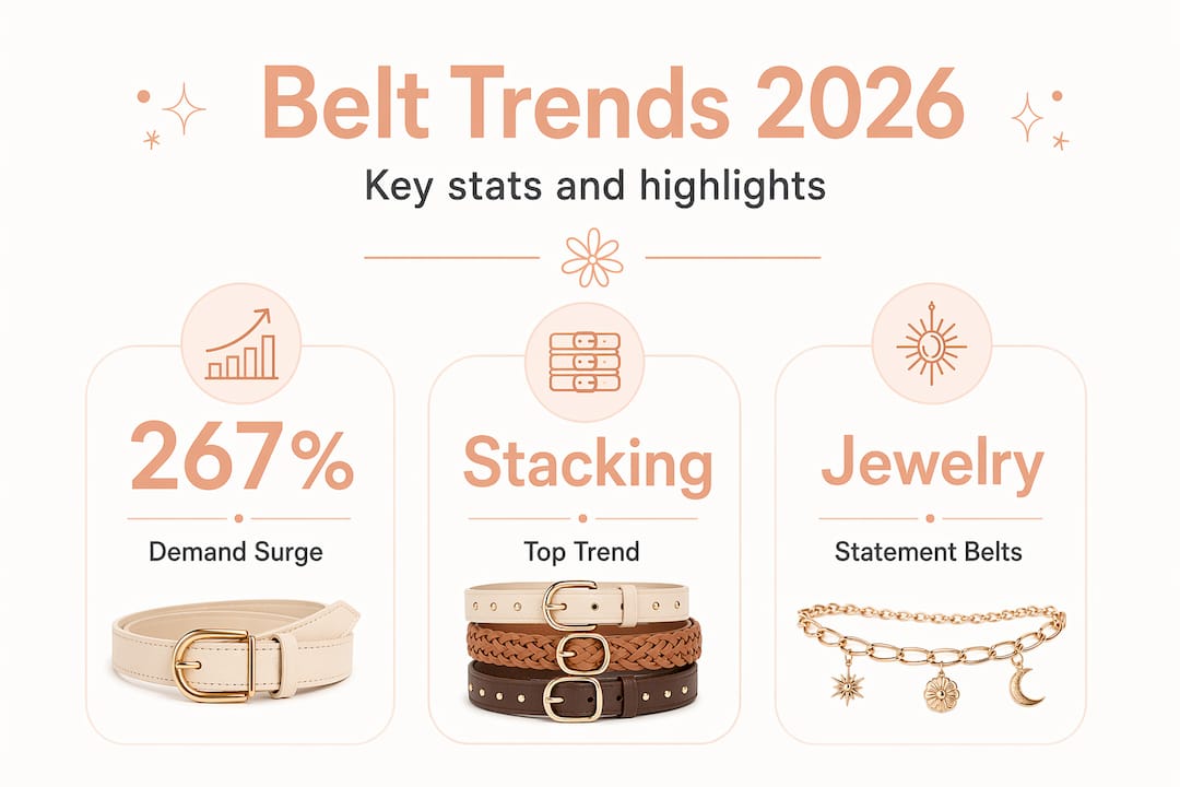 Infographic showing 2026 belt trend stats