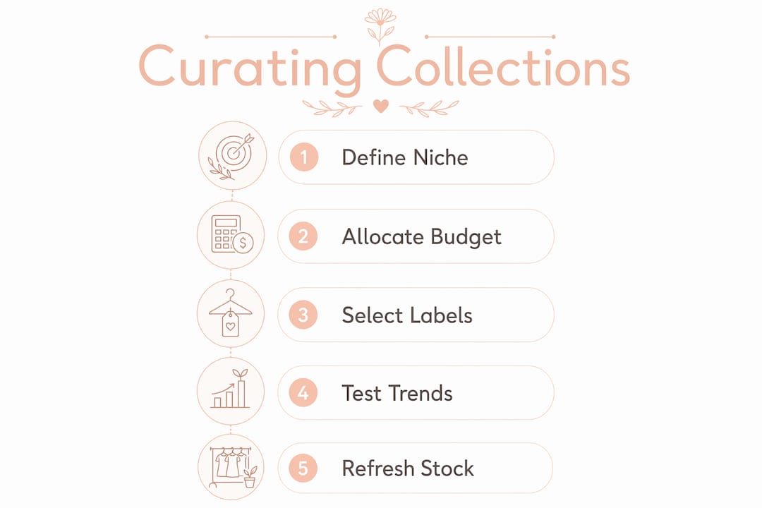 Infographic outlining boutique curation steps