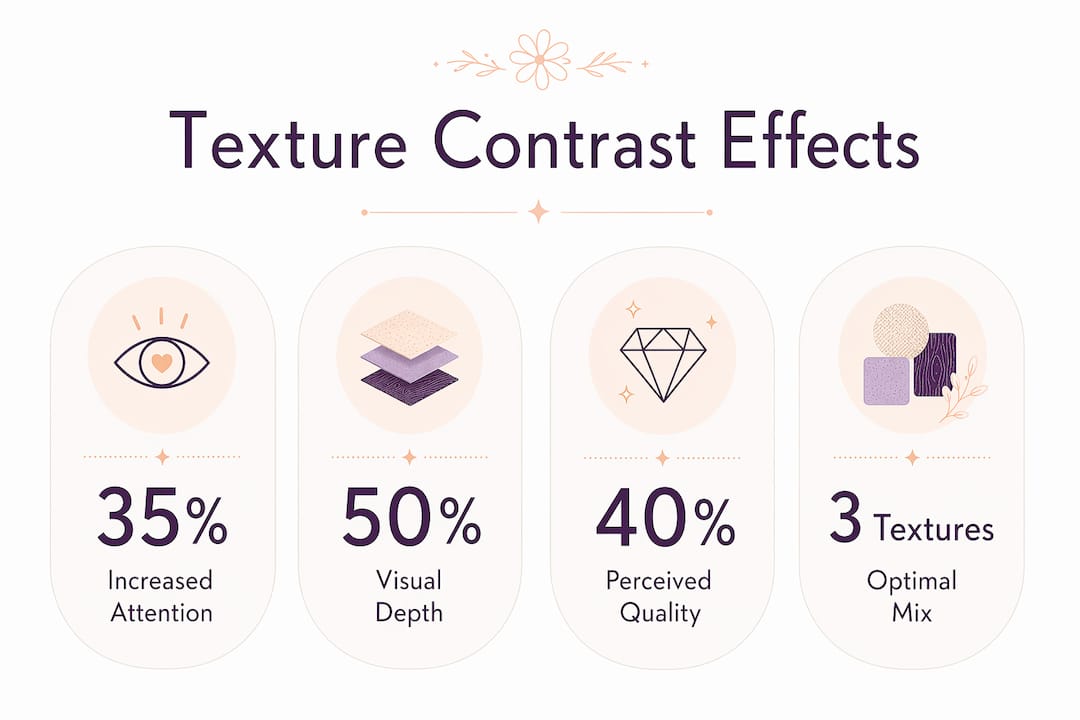 Infographic showing benefits of texture contrast in outfits
