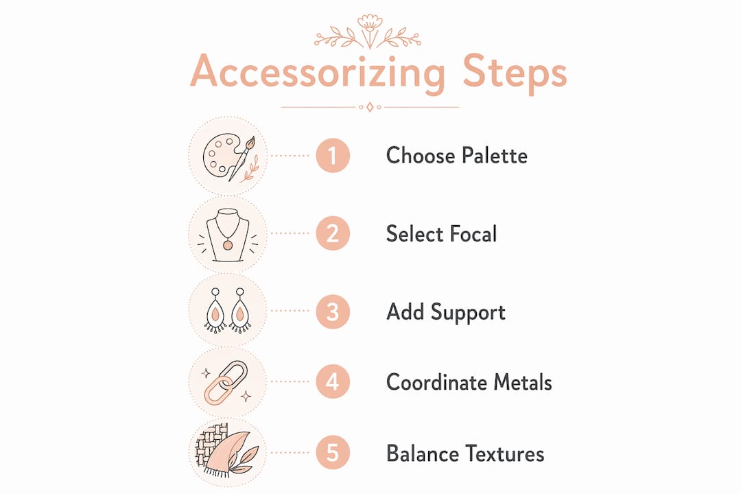 Infographic showing step-by-step accessorizing guide