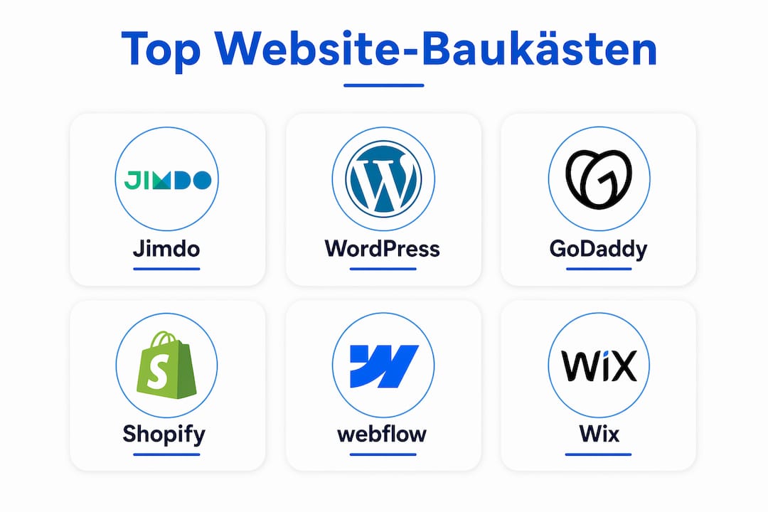 Grafik: Die besten Homepage-Baukästen 2026 im Überblick