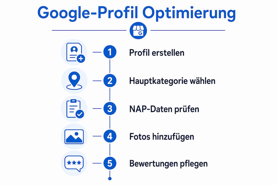 Schritt-für-Schritt-Anleitung: So optimierst du dein Google-Profil (als Infografik)
