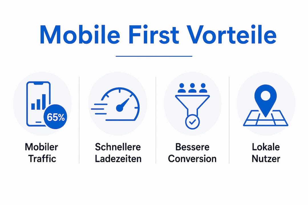 Infografik: Die größten Vorteile von Mobile First auf einen Blick