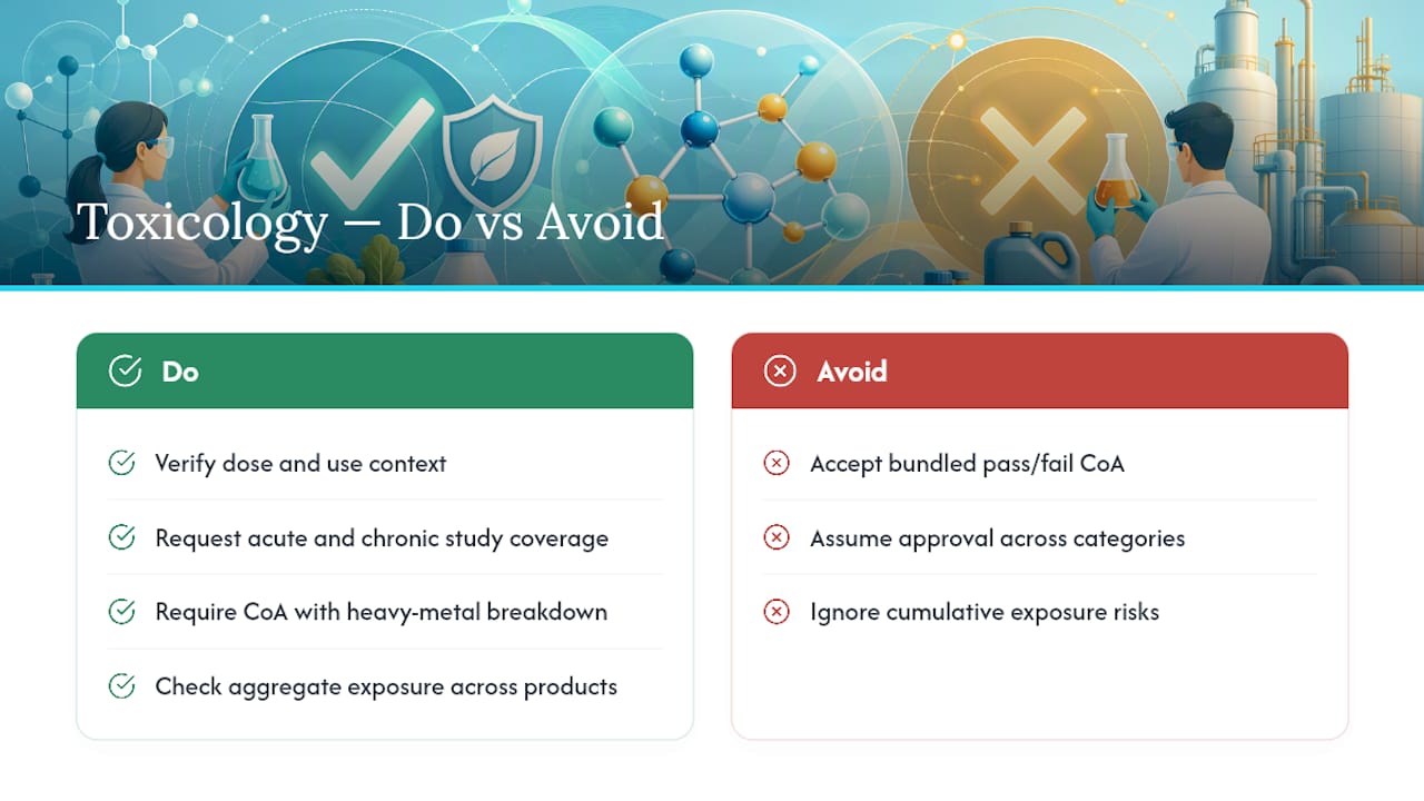 Health Risks and Toxicological Considerations Worth Understanding — overview diagram