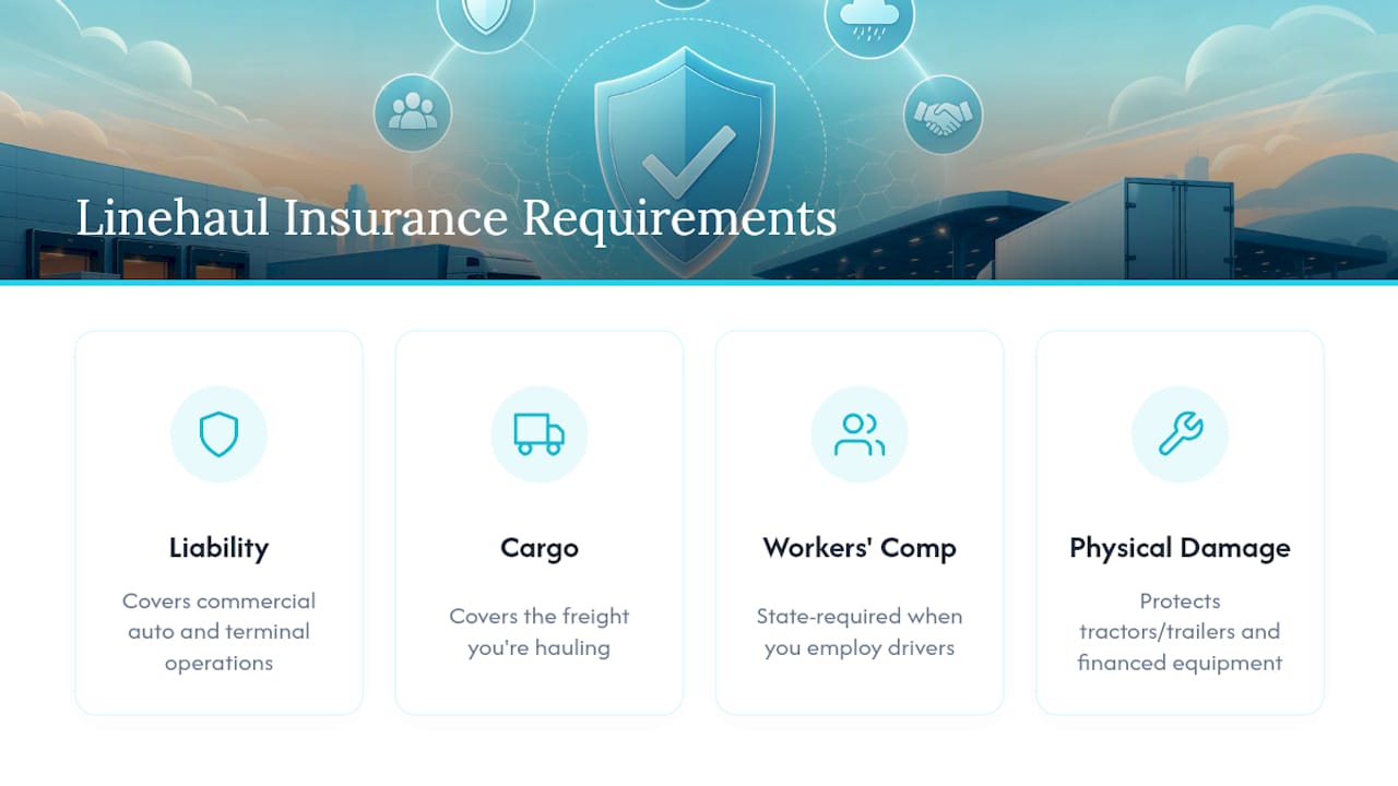 Diagram of FedEx linehaul insurance types and coverage