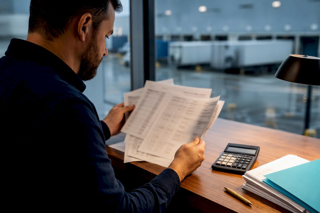 Operator reconciling linehaul settlement deductions