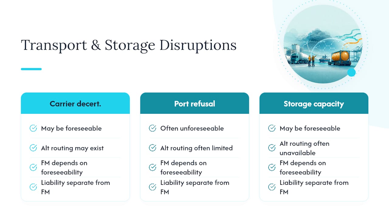Chemical transport disruption decision pathways