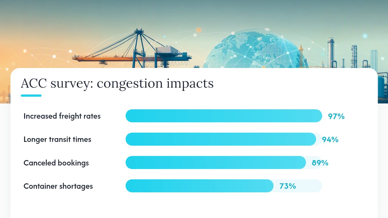 How Does Port Congestion Disrupt Chemical Shipments Specifically? — overview diagram