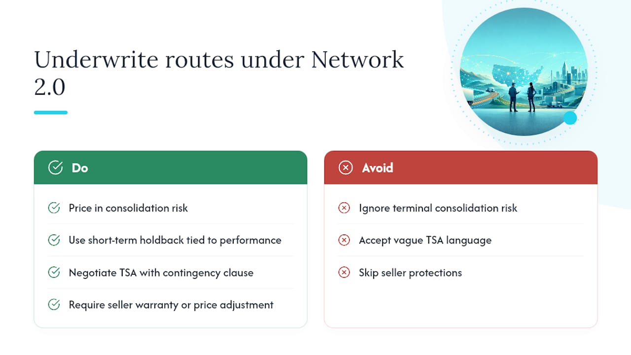 Why Network 2.0 Changes How You Should Underwrite a Route — overview diagram