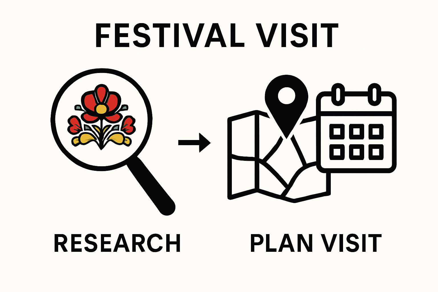 Infographic showing research and planning steps for exploring Hungarian traditions
