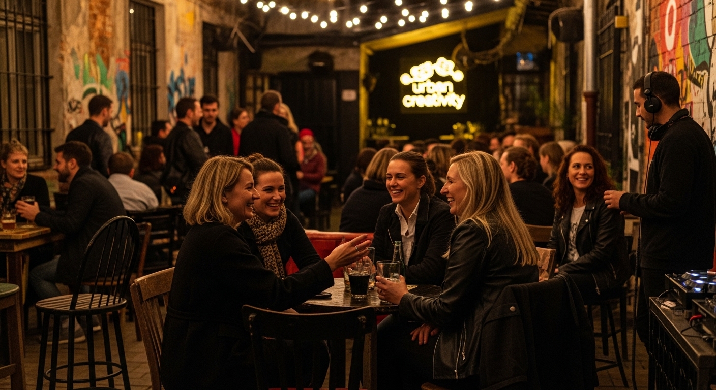 Budapest ruin bar night