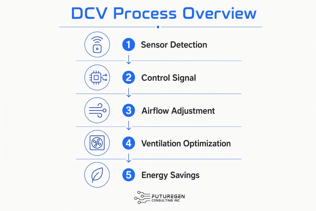 Infographic outlining demand controlled ventilation process