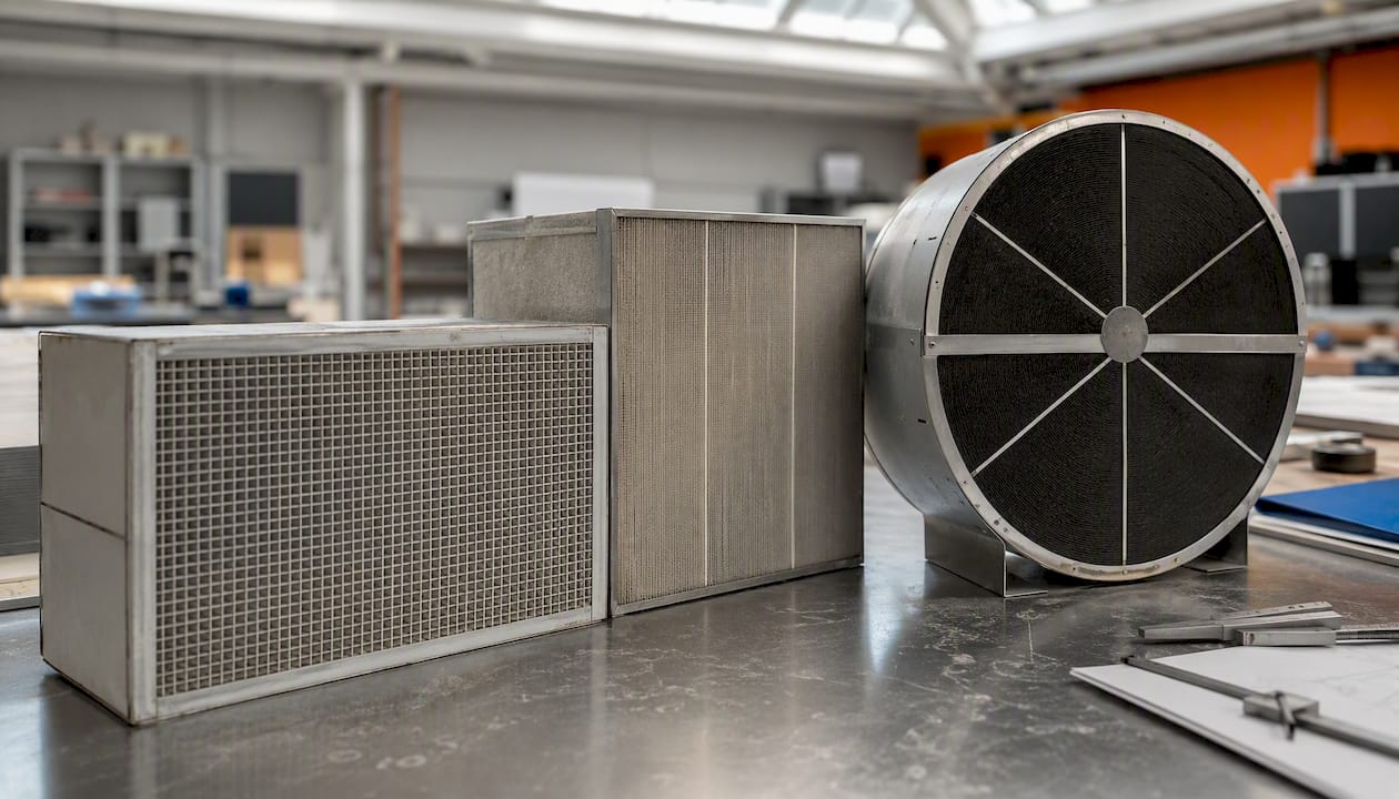 Close-up of ERV core technology samples