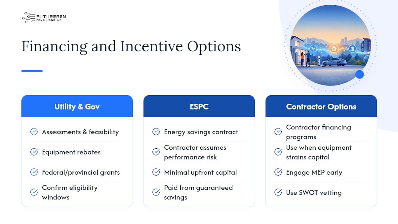 What Financing and Incentive Options Exist? — overview diagram