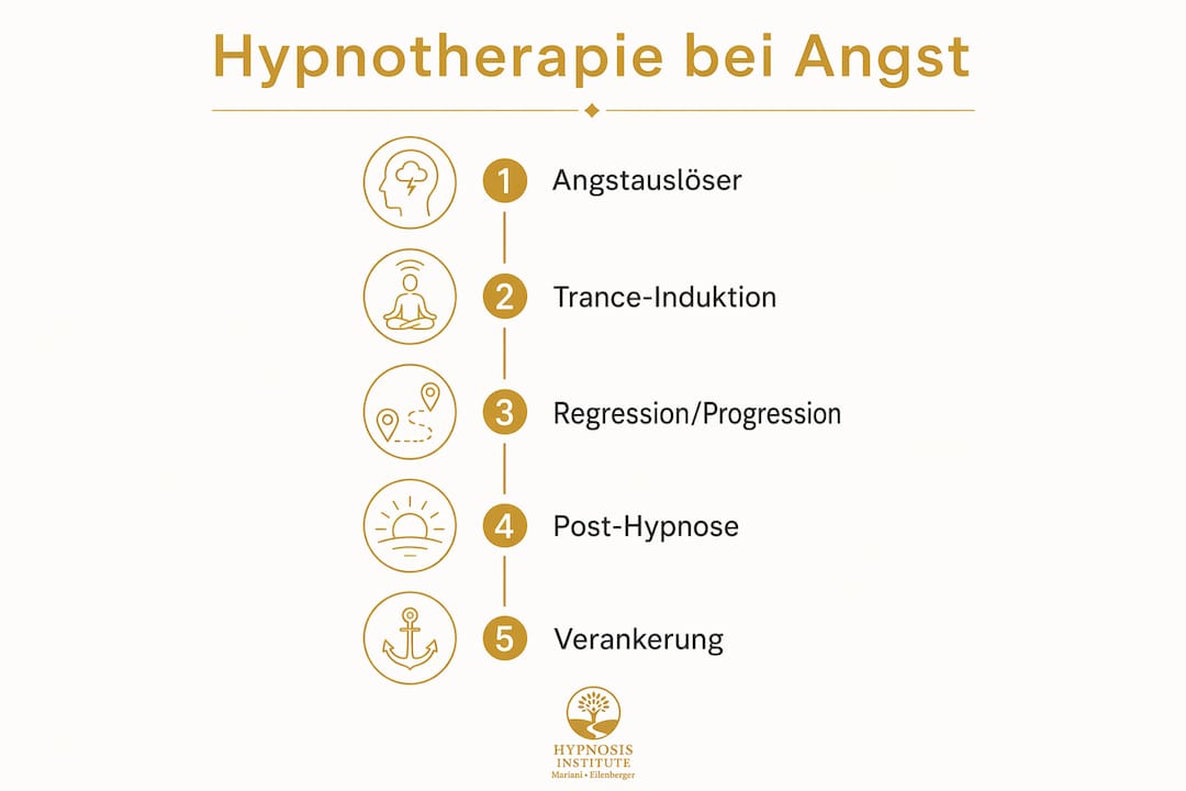 Grafische Darstellung: So läuft eine Hypnosesitzung bei Angst ab