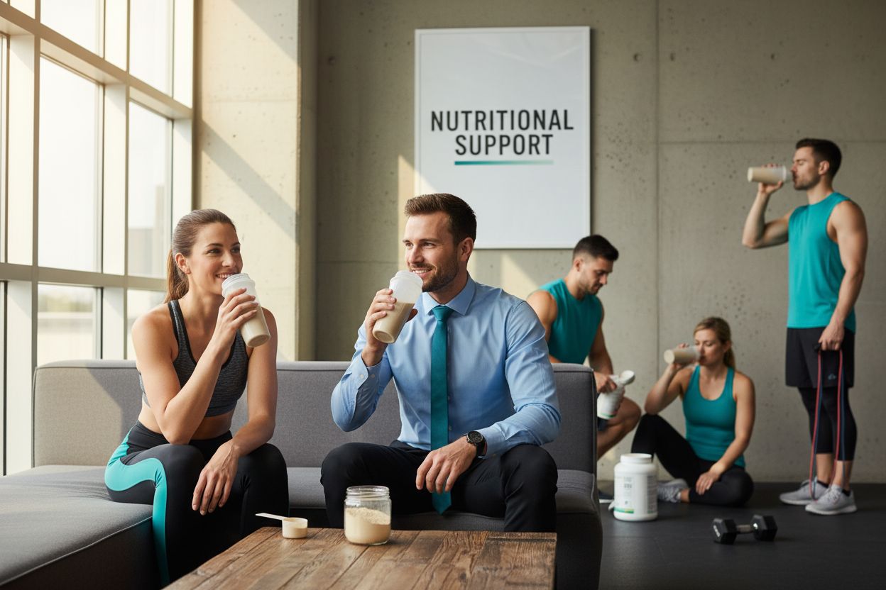 meal replacement shake gym friends