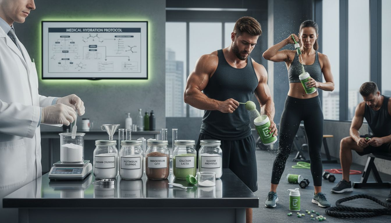 pharmacist mixing electrolytes