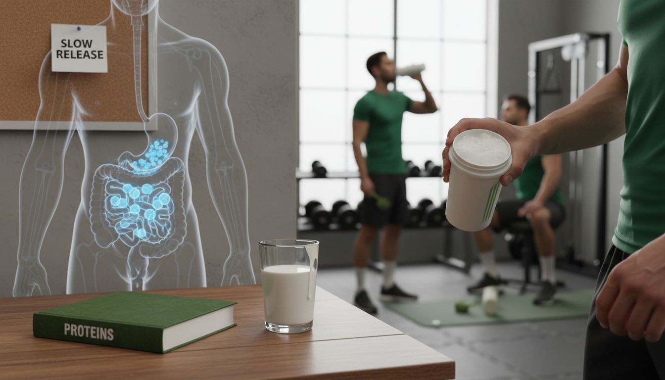 Micellar casein slow digestion concept