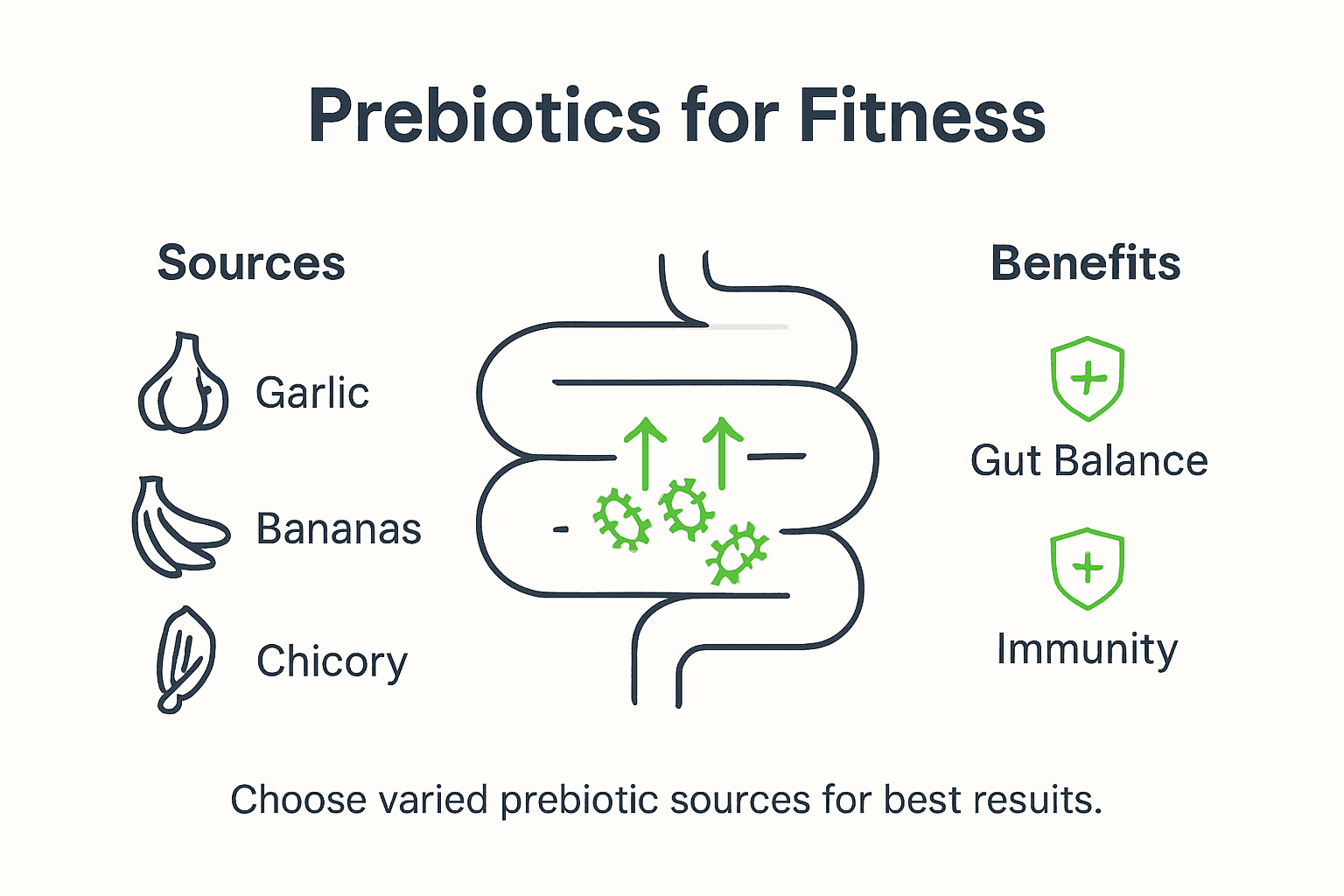 Infographic prebiotics sources and benefits