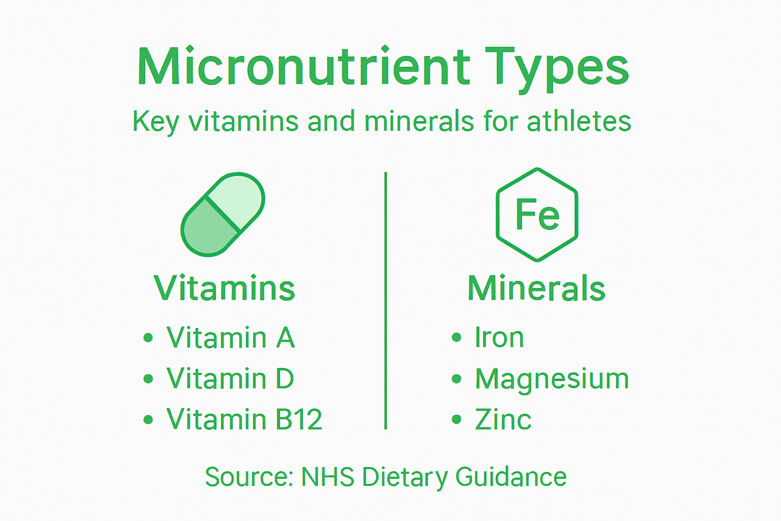 Infographic showing micronutrient types and examples
