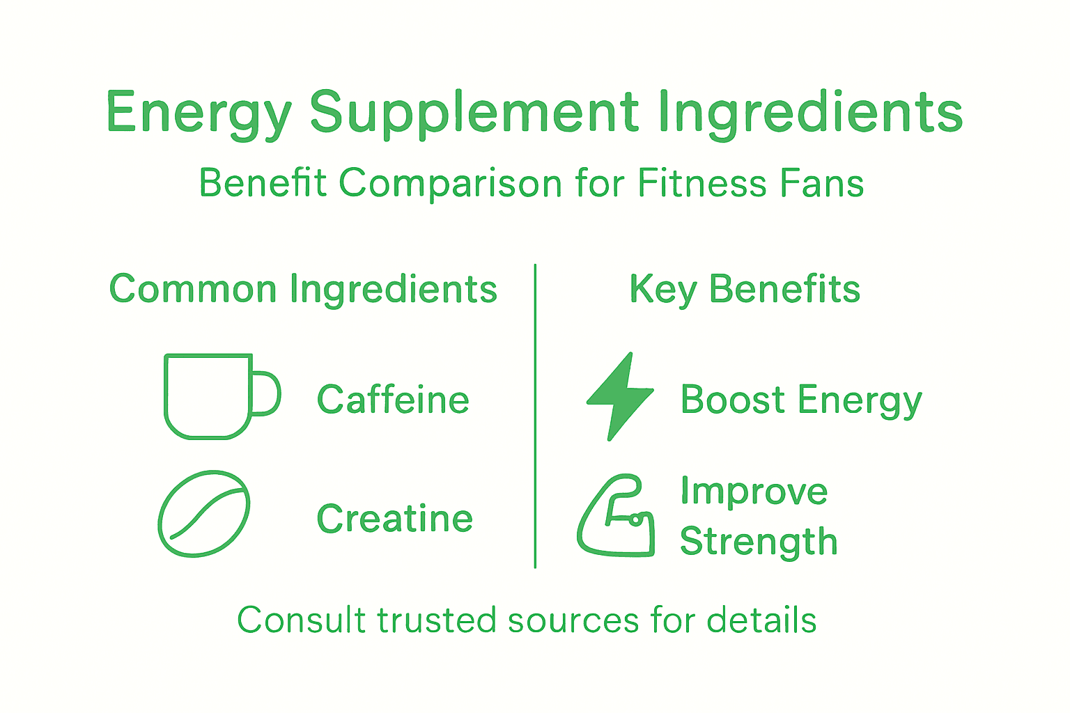 Infographic showing supplement ingredients and benefits