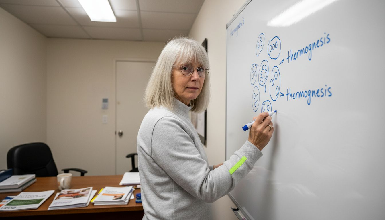 Nutritionist teaching thermogenesis effects