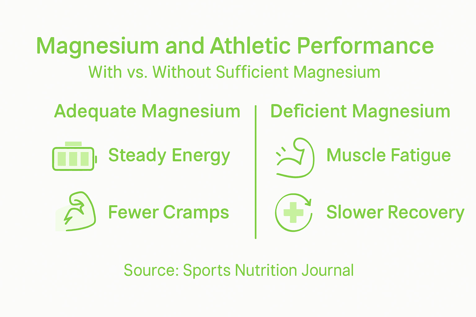Infographic magnesium’s effect on athletic performance