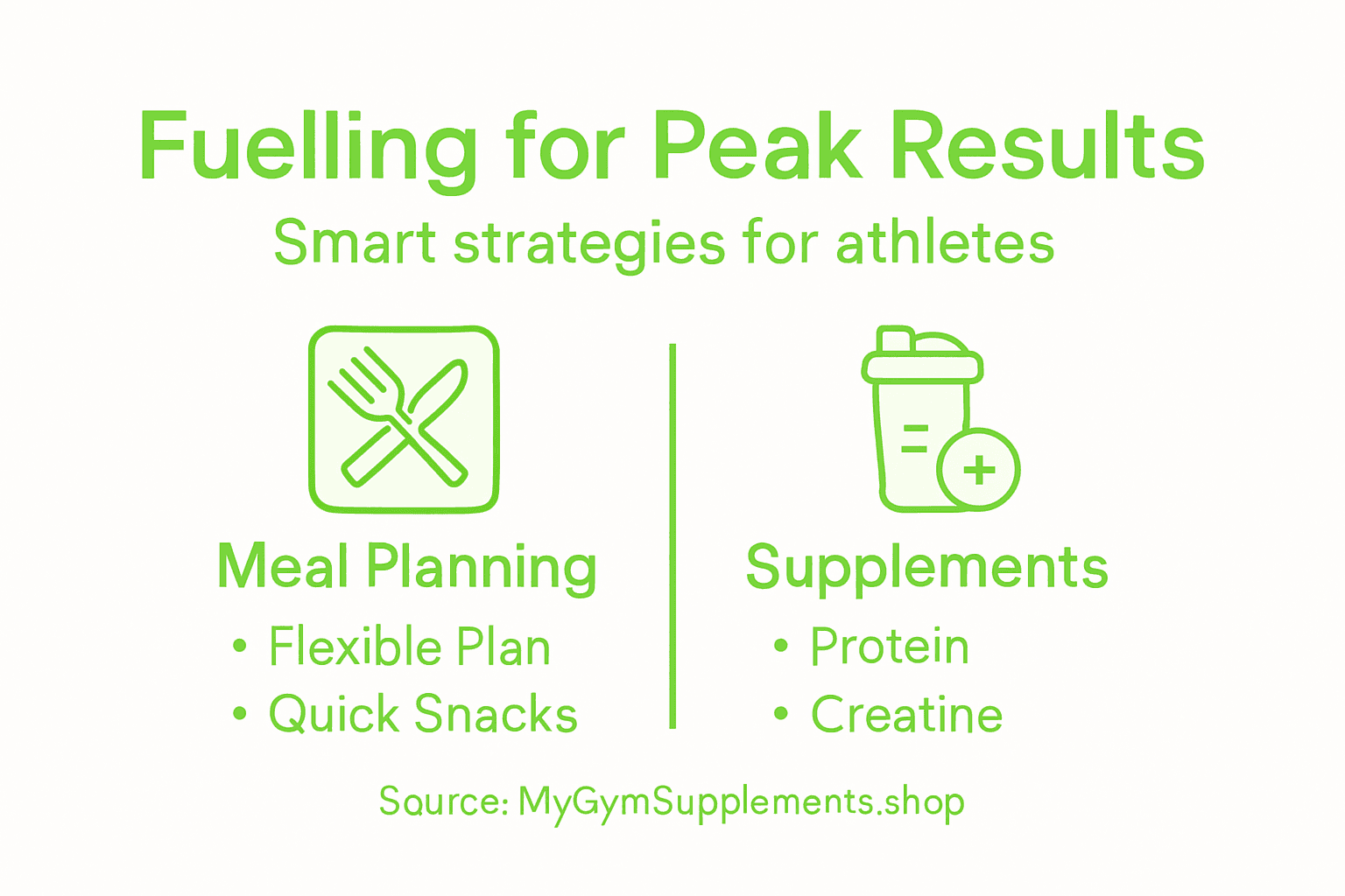 Infographic on fuelling strategies for athletes