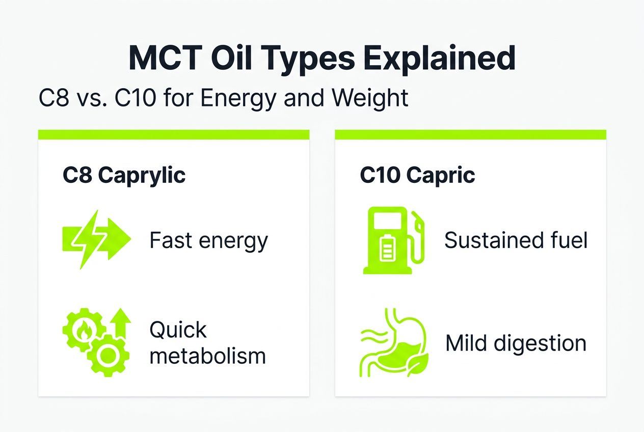 Infographic comparing MCT oil types