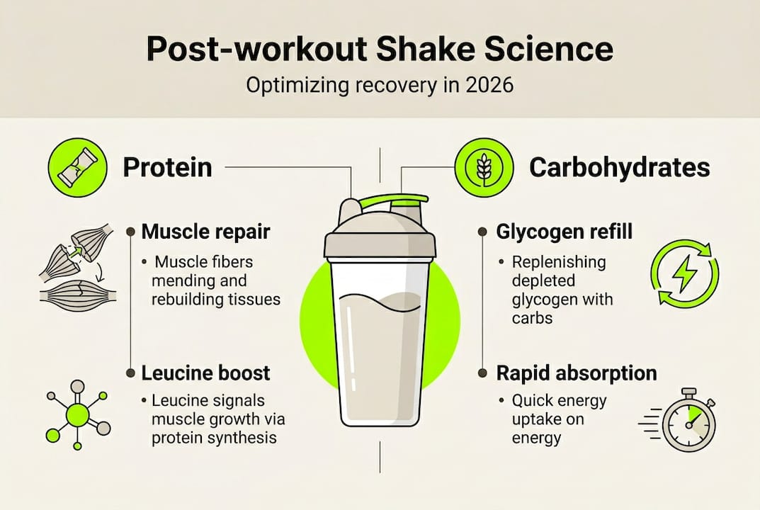 Infographic showing shake science key nutrients