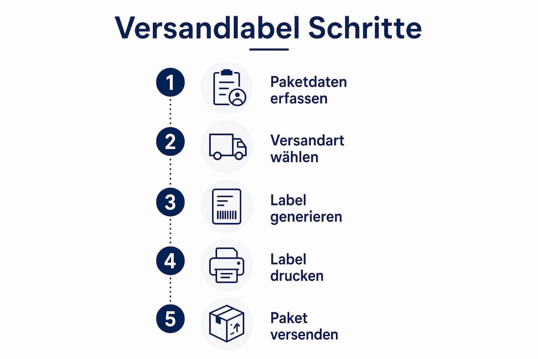 Schritt-für-Schritt-Anleitung: So erstellen Sie Versandetiketten in 5 einfachen Schritten (Infografik)