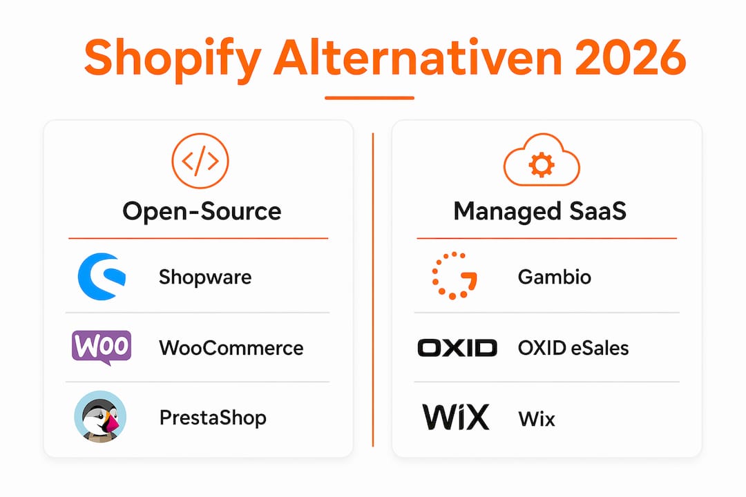 Infografik: Die besten Shopify-Alternativen im Vergleich für Deutschland