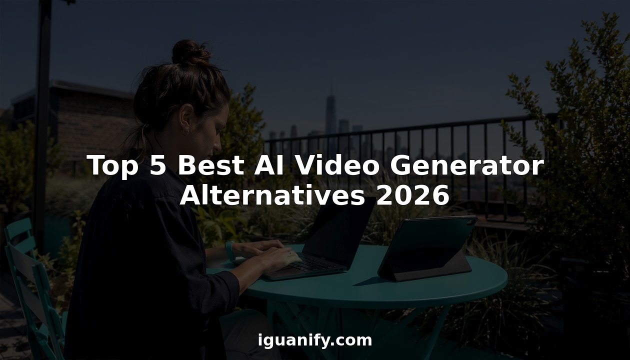 Person working at AI video generation setup