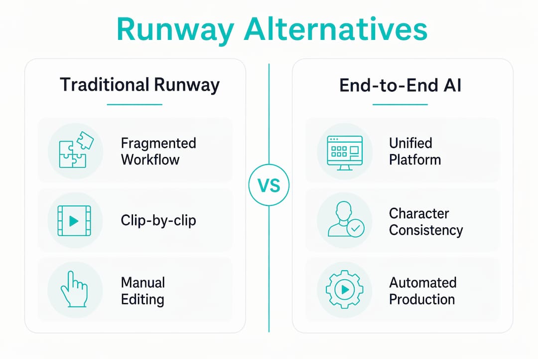 Comparison infographic of runway alternatives