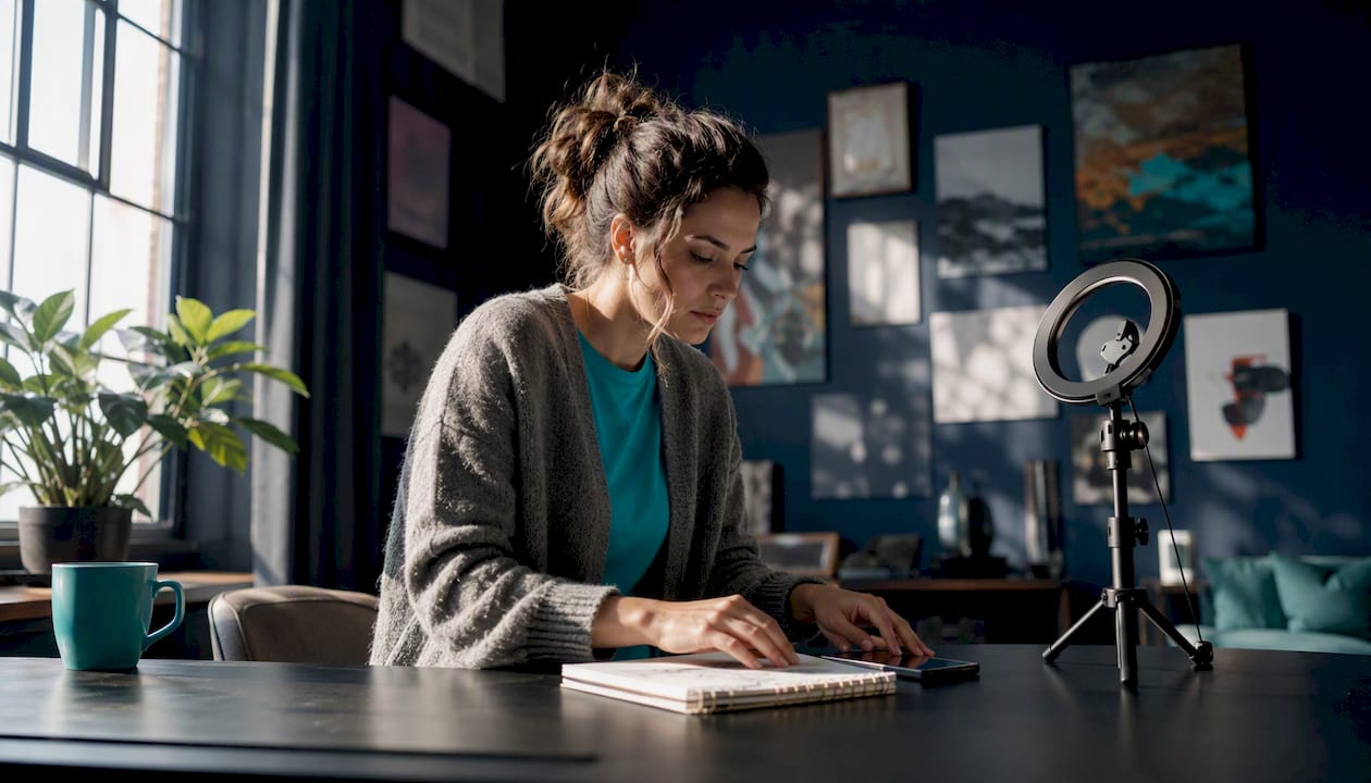 Creator preparing vertical drama storyboard