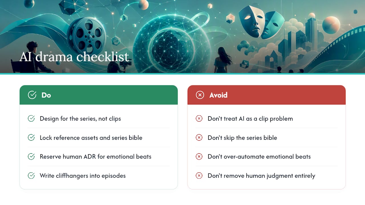 What creators get wrong about AI drama series — overview diagram