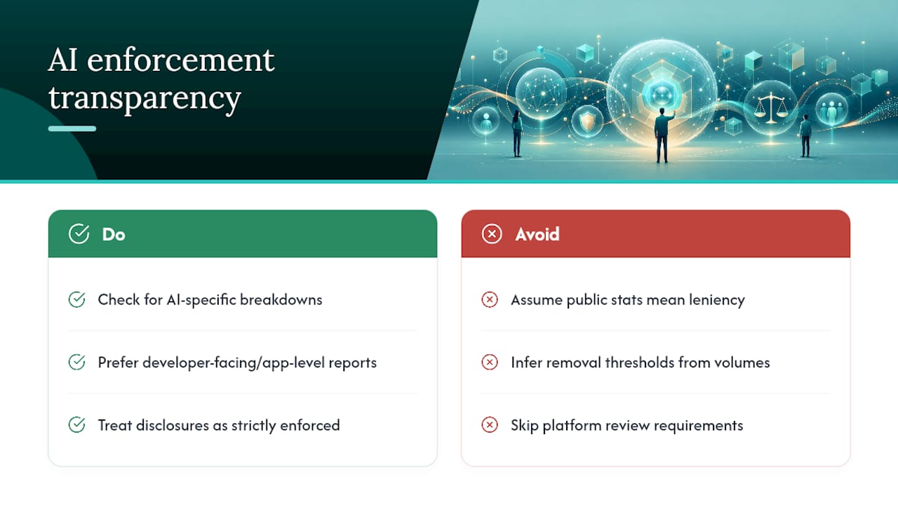 How Transparent Are Platforms About AI Enforcement? — overview diagram