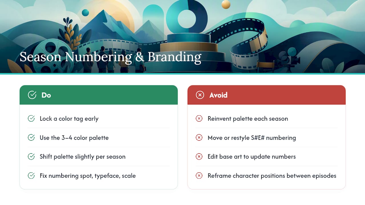 How Should Season Numbering and Branding Work Across Episodes? — overview diagram