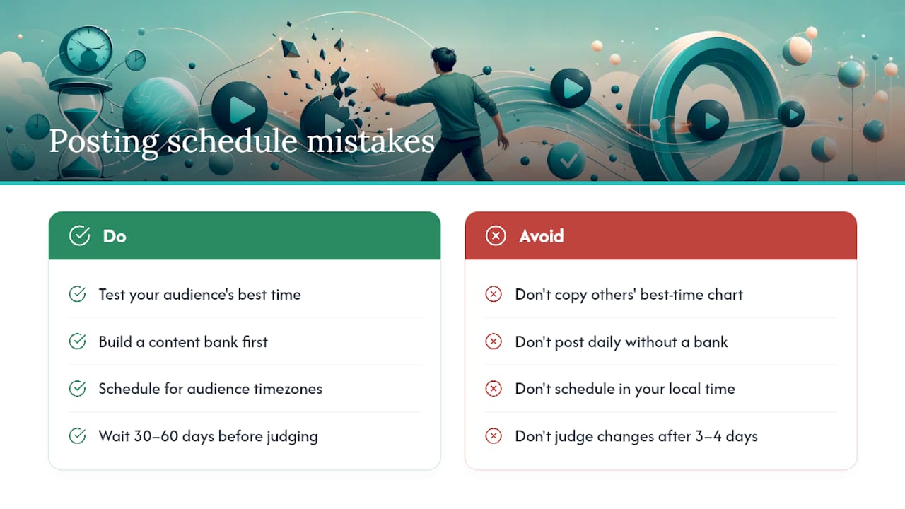 Common Mistakes That Wreck a Posting Schedule — overview diagram