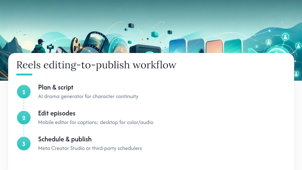 What Software Should You Use to Edit and Schedule a Reels Series? — overview diagram