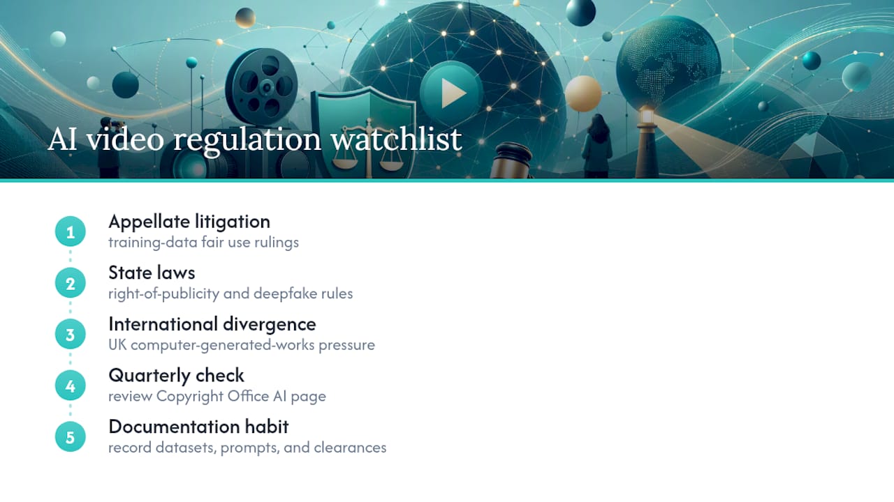 Where AI Video Copyright Regulation Is Headed Next — overview diagram