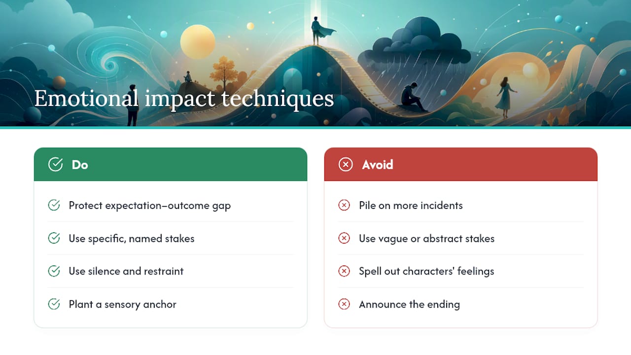Techniques for Creating Emotional Impact Within Short Arcs — overview diagram
