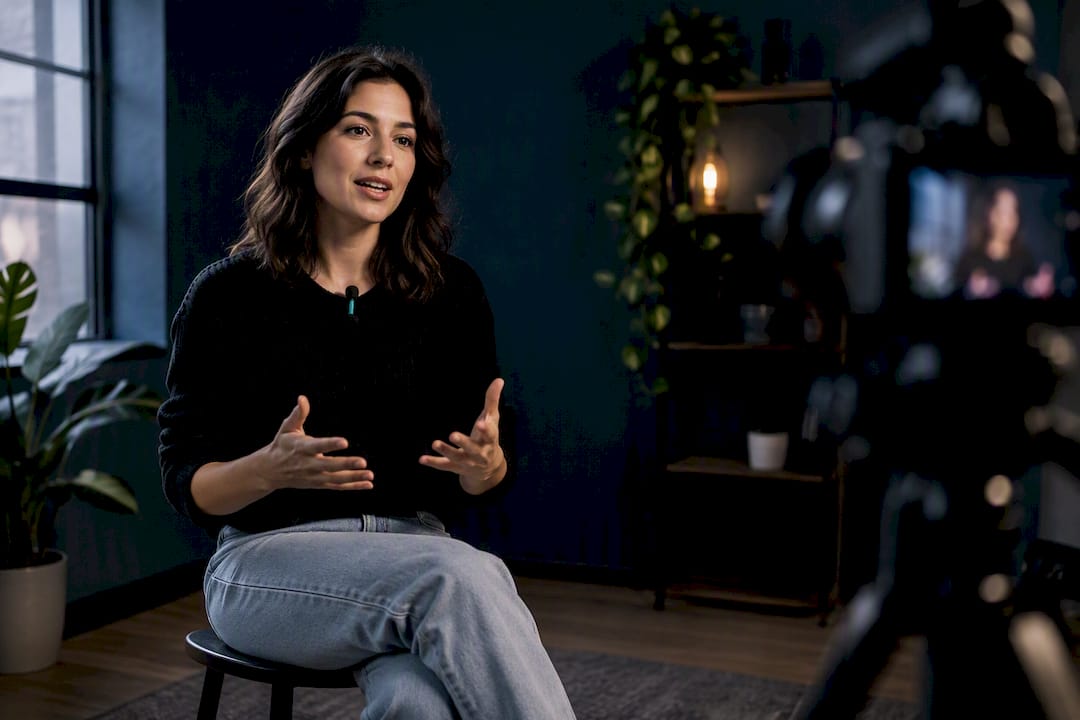 Creator filming a one-take video