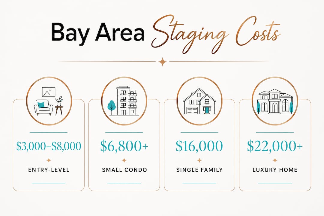 Infographic showing staging costs for Bay Area homes