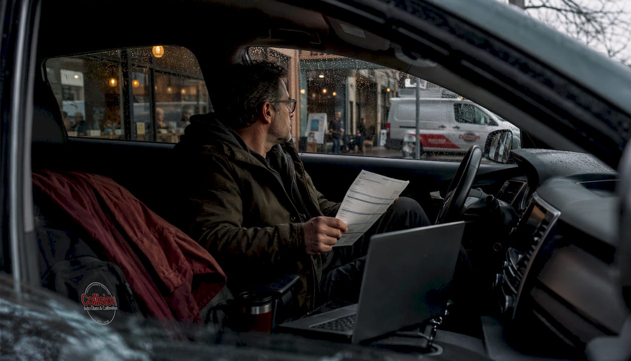 Portland driver reviewing auto glass quote