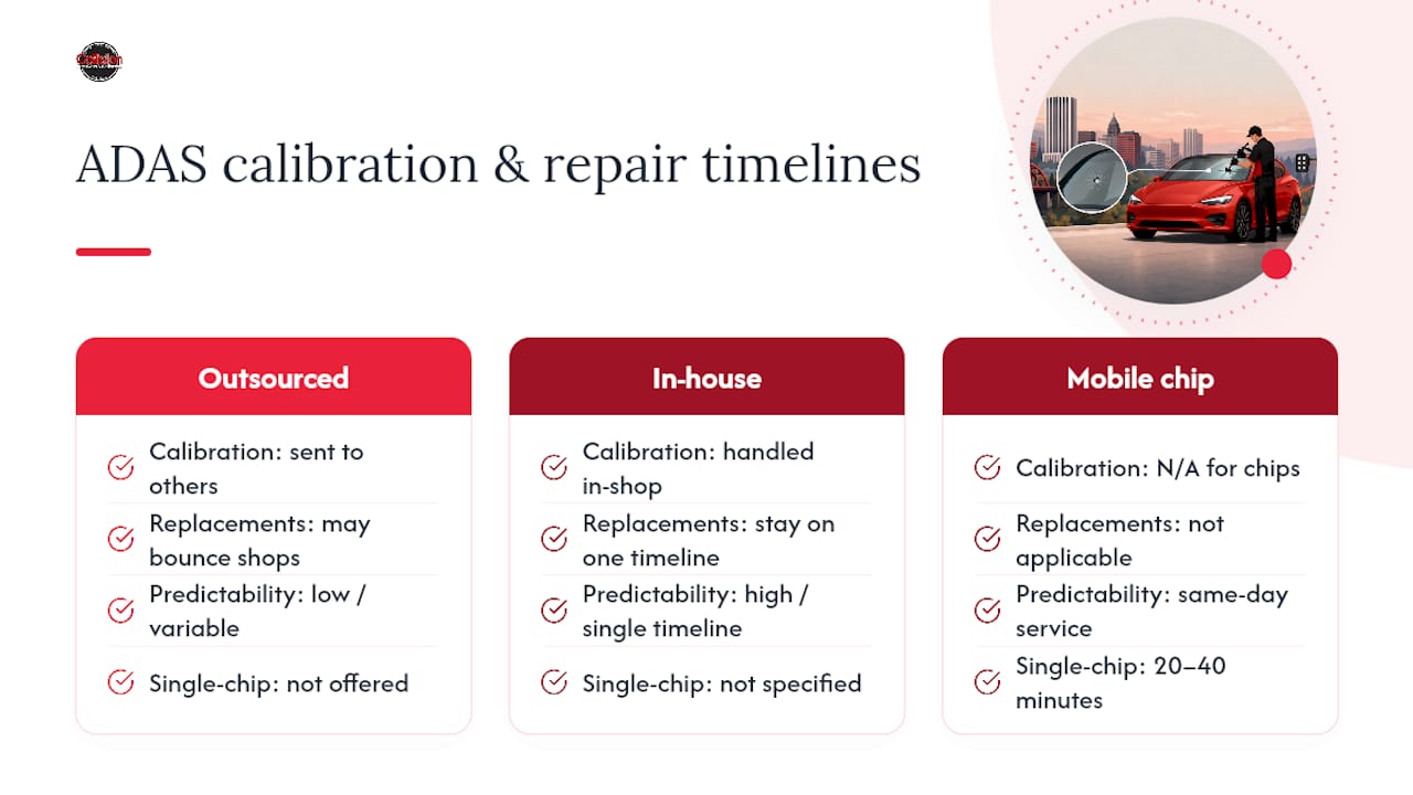 In-house calibration timeline comparison